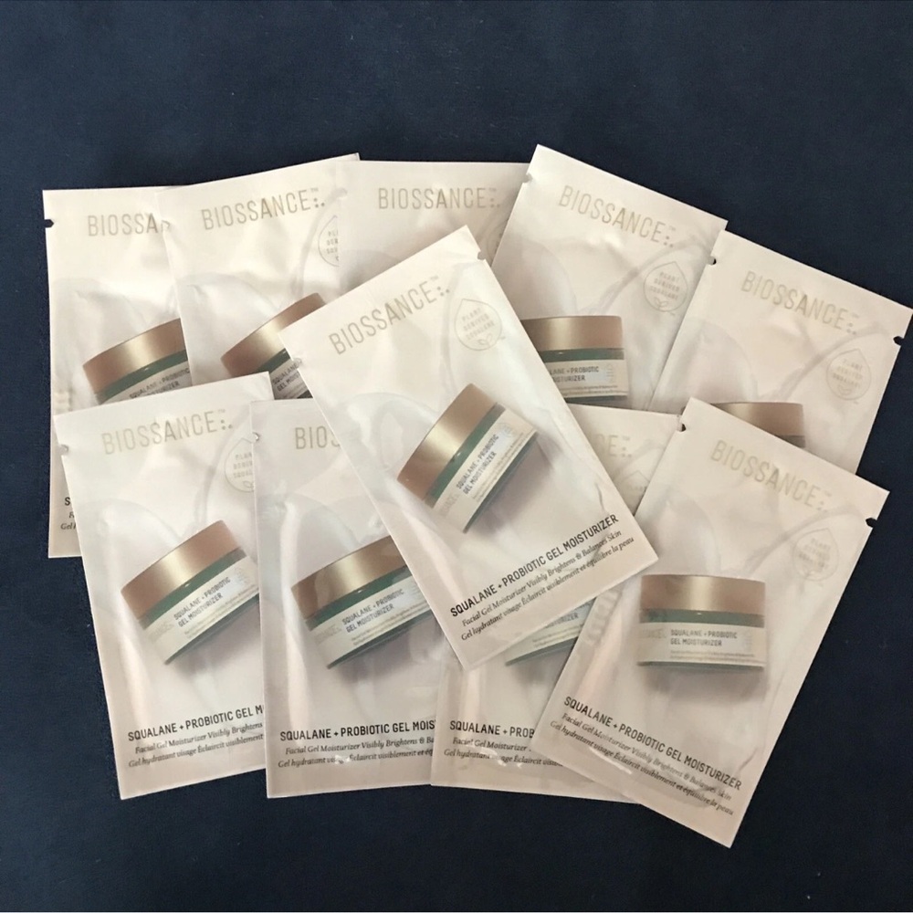 BIOSSANCE SQUALANE PROBIOTIC GEL MOISTURIZER 10 SAMPLES 2ML = 20 ML AUTHENTIC